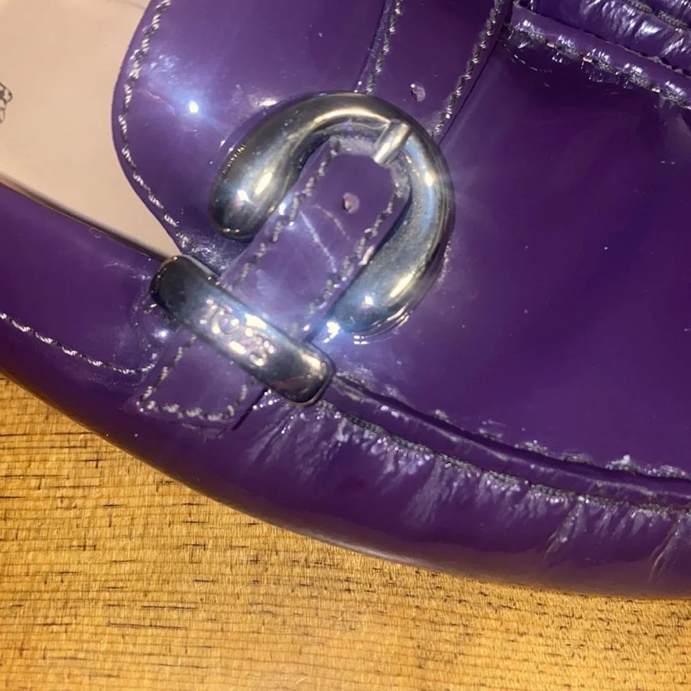 Tod’s patent purple driving moccasins size 41 - Picture 2 of 6